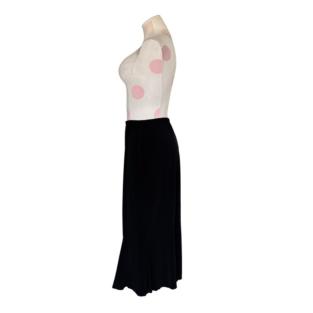 Y2K Minimalist whimsygoth Elegant Black Midi Skirt - M - Picture 4 of 7